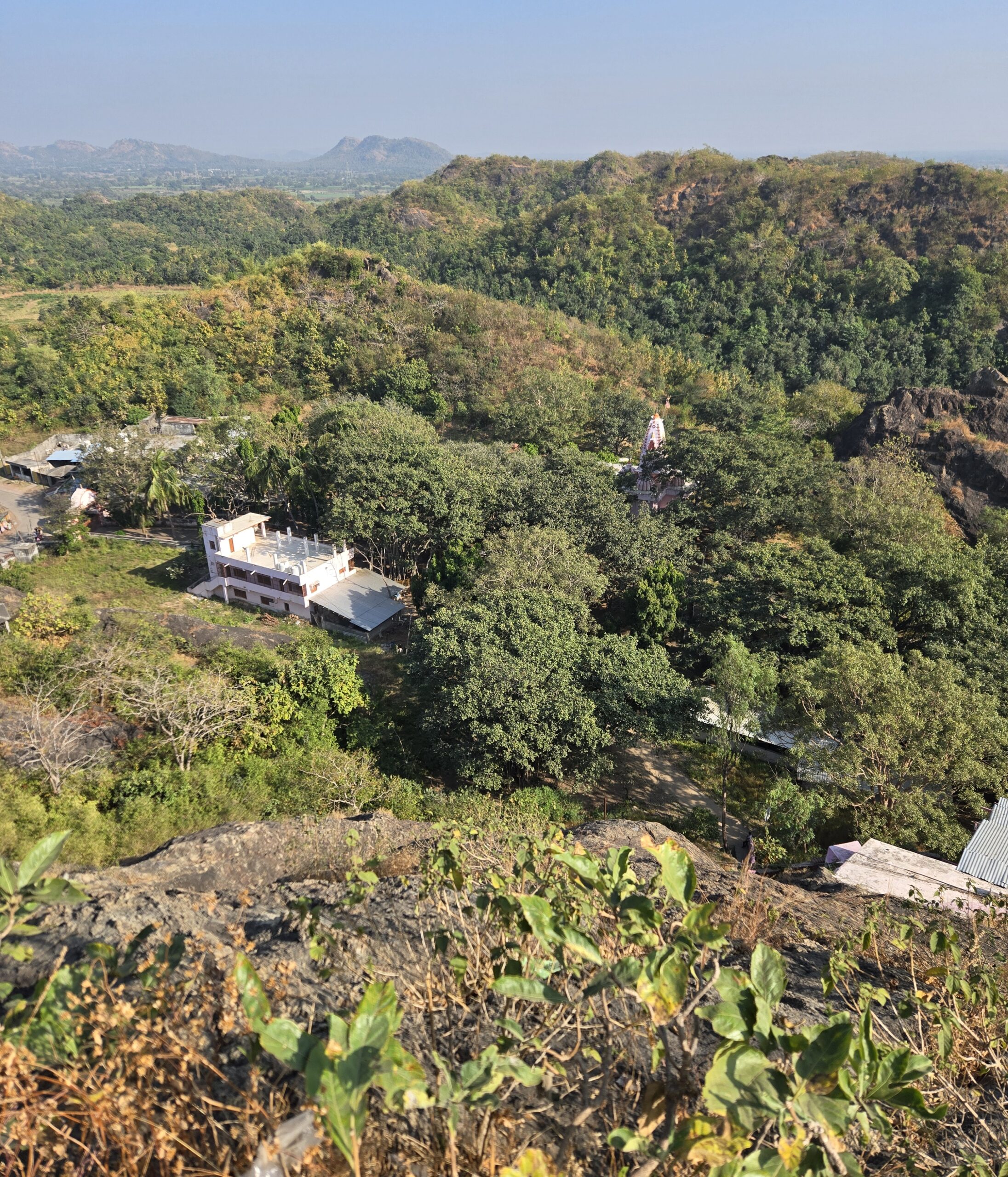 Looking down across the landscape from the summit of Kadia Dungar