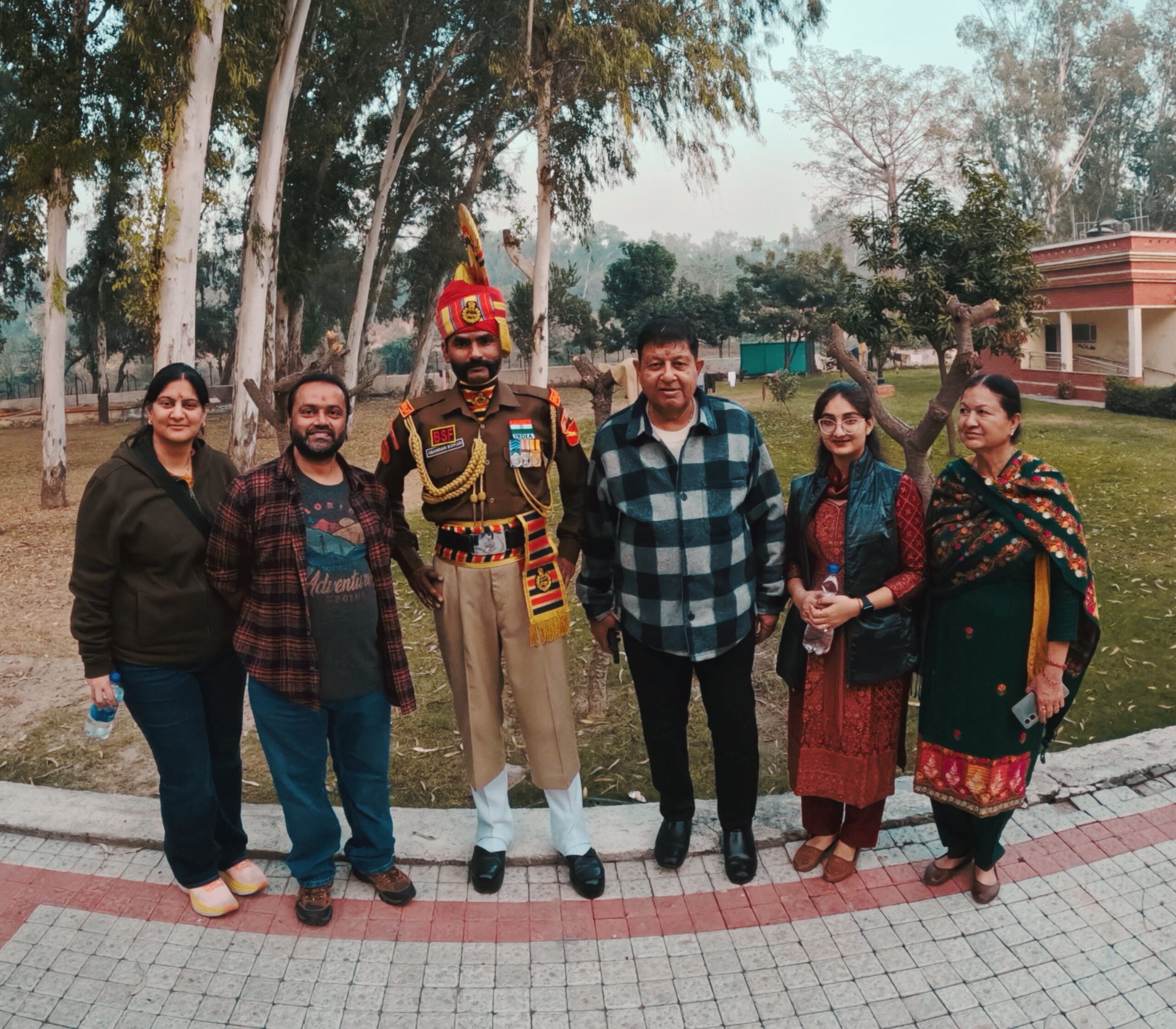 Group photo inside the museum at Hussainiwala after the border ceremony