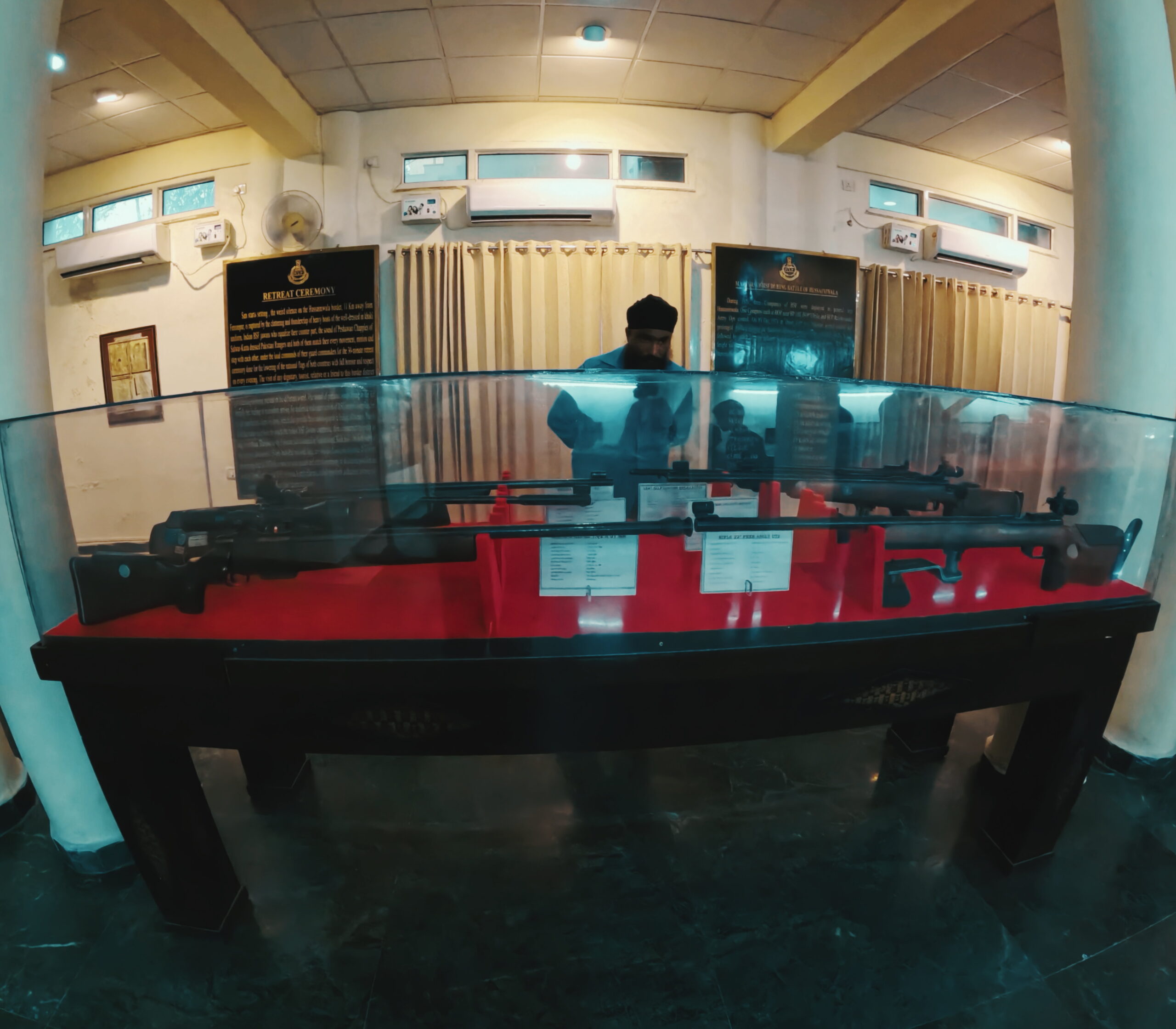 Museum display from the Hussainiwala border complex