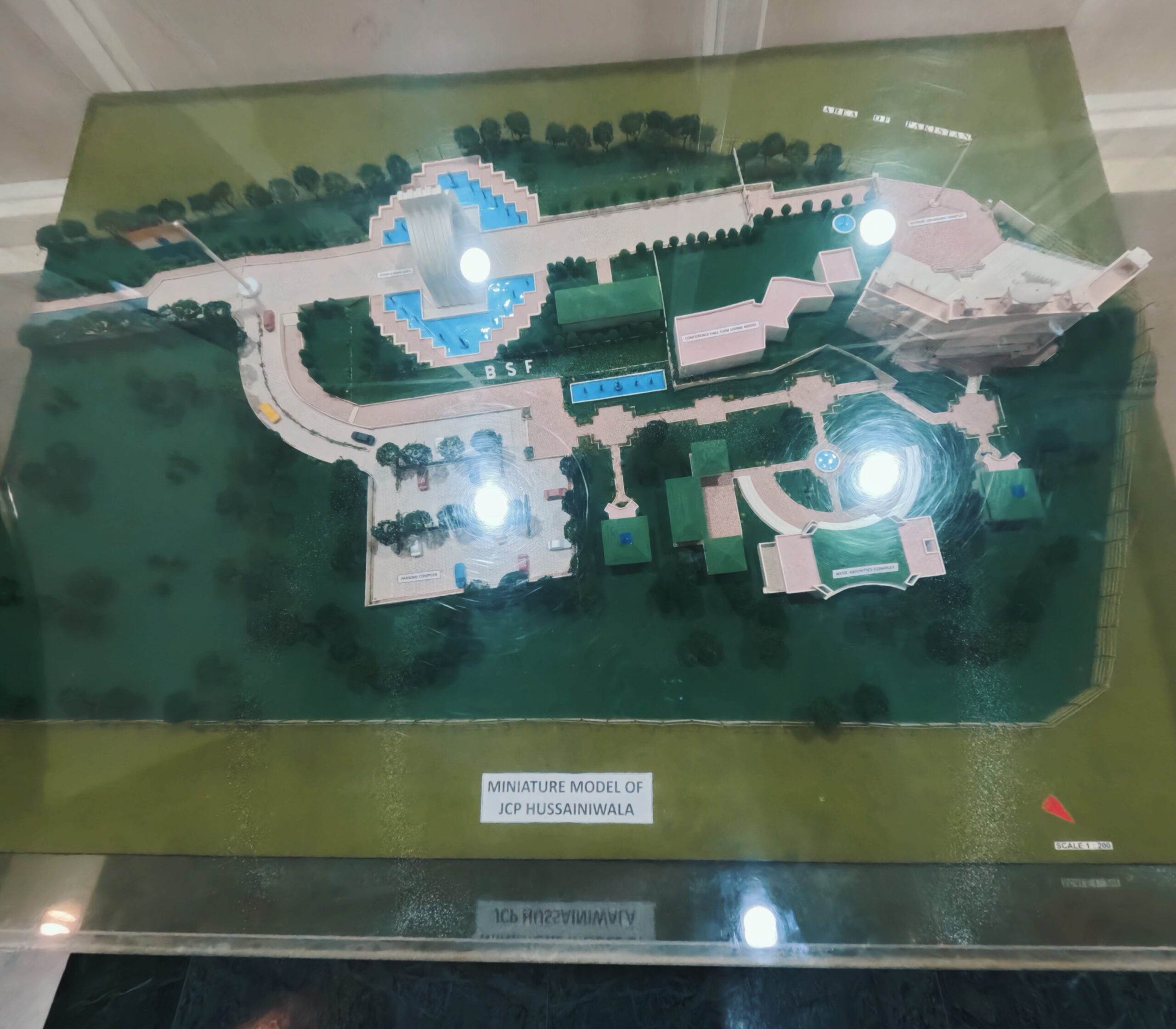 Artifact display inside the Hussainiwala museum